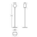 Lost Lampada da terra S H 111 Magis dimensioni