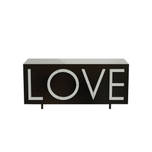 Driade Love Medium Contenitore nero, grigio chiaro