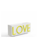 Driade Love Medium Contenitore bianco, giallo fluo vista