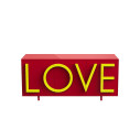 Driade Love Medium Contenitore rosso, giallo fluo vista