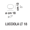 Lucciola LT 18 lampada da tavolo Vistosi dimensioni
