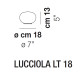 Lucciola LT 18 lampada da tavolo Vistosi dimensioni