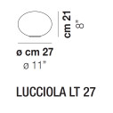 Lucciola LT 27 lampada da tavolo Vistosi dimensioni