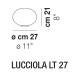 Lucciola LT 27 lampada da tavolo Vistosi dimensioni