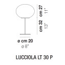 Lucciola LT 30 P lampada da tavolo Vistosi dimensioni