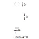 Lucciola PT M lampada da terra Vistosi dimensioni