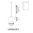 Lucciola SP P lampada a sospensione Vistosi dimensioni