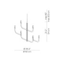 Luceplan J-us lampada a sospensione nero C dimensioni