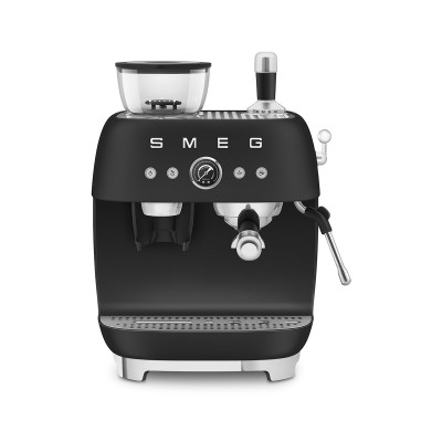 Macchina da caffè espresso manuale con macinacaffè integrato Smeg EGF03BLMEU Nero opaco