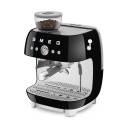 Macchina da caffè espresso manuale con macinacaffè integrato Smeg EGF03BLEU Nero