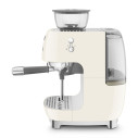 Macchina da caffè espresso manuale con macinacaffè integrato Smeg EGF03CREU Panna