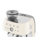 Macchina da caffè espresso manuale con macinacaffè integrato Smeg EGF03CREU Panna dettaglio