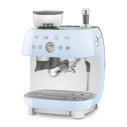 Macchina da caffè espresso manuale con macinacaffè integrato Smeg EGF03PBEU Azzurro