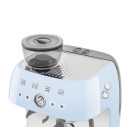 Macchina da caffè espresso manuale con macinacaffè integrato Smeg EGF03PBEU Azzurro dettaglio