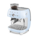 Macchina da caffè espresso manuale con macinacaffè integrato Smeg EGF03PBEU Azzurro