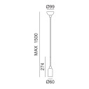 Madame 288.01 lampada a sospensione Il Fanale dimensioni