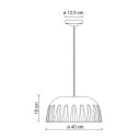 Lampada Madame Gres C2570 Decò Ferroluce dimensioni