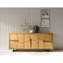 Madia Special 3 ante FGF Mobili Struttura Oak | Telaio interno Oak | Pannelli esterni Oak