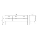 Madia Zero.16 a 6 cassetti H 74 Devina Nais dimensioni