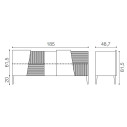 Madia Zero.16 Devina Nais composizione L 185 H 81,5 P 50,5