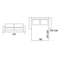 Madison Divano-Letto 3 posti Felis dimensioni