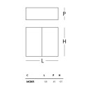 Magic Box Mobile contenitore 2 ante Glas dimensioni