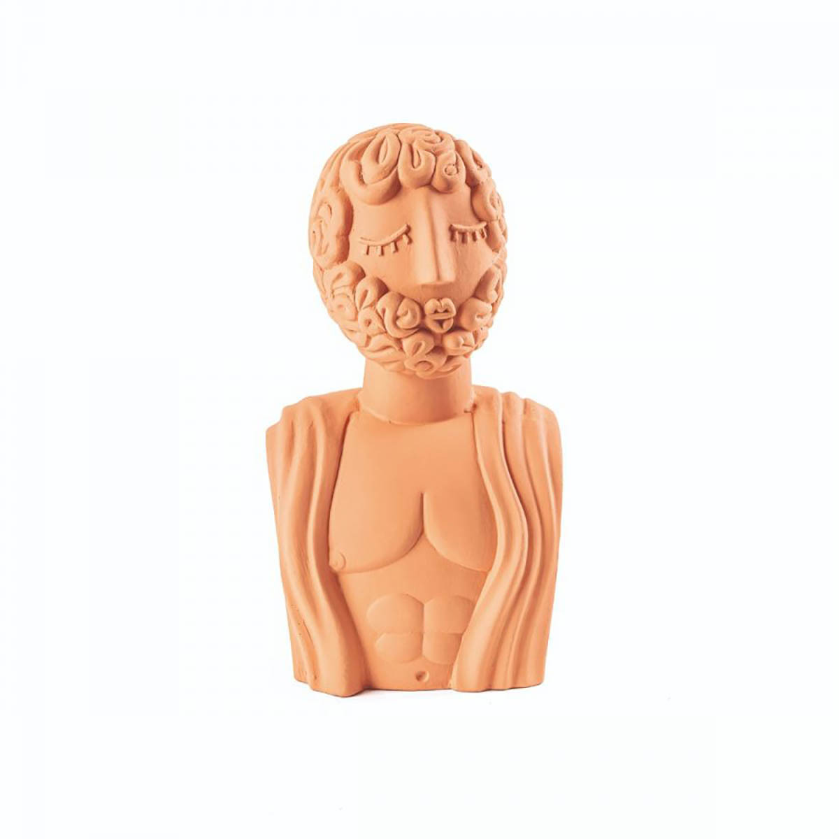 Magna Graecia Mezzobusto in terracotta Man