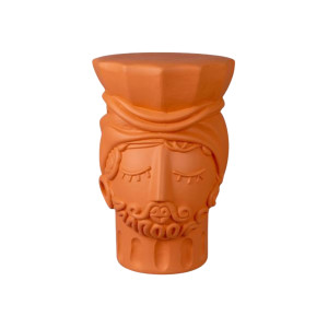 Magna Graecia Sgabello Uomo in Terracotta