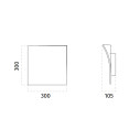 Malika 2514 lampada a parete 9010 novantadieci dimensioni