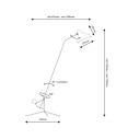 Mantis BS1 Lampada da terra DCW éditions dimensioni