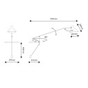 Mantis BS2 Lampada da parete DCW éditions dimensioni