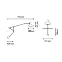 Mantis BS2 Mini Lampada da parete DCW éditions dimensioni