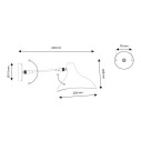Mantis BS5 Lampada da parete DCW éditions dimensioni