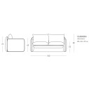 Mara Sofa Slide Design dimensioni