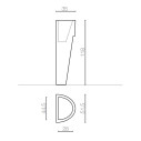 Marcantonio 611 Au Mur vaso luminoso da parete Serralunga dimensioni