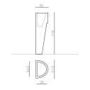 Marcantonio 611 Au Mur vaso da parete Serralunga dimensioni