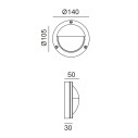 Marina 247.02.OO lampada da parete Outdoor Il Fanale dimensioni