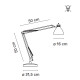 FontanaArte Naska Grande lampada da tavolo cromo dimensioni