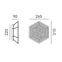 Massira 295.11.MM lampada da parete Il Fanale dimensioni