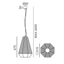 Massira 295.03.MM lampada a sospensione Il Fanale dimensioni