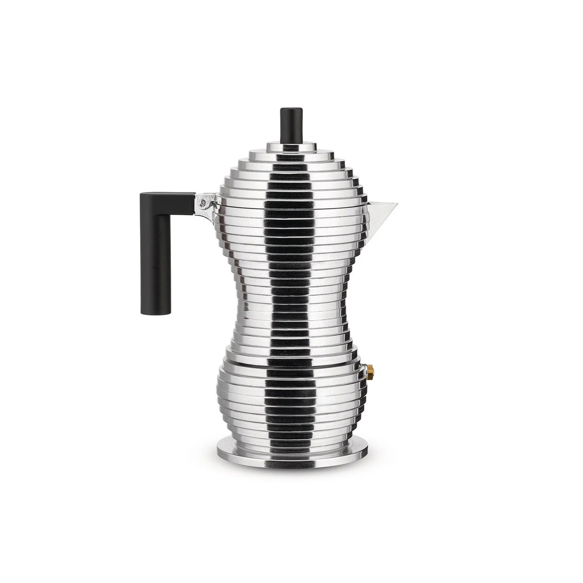 Alessi MDL02/1 B Pulcina Caffettiera espresso Alluminio-Nero 1 Tazza