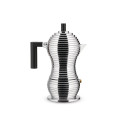 ALESSI MDL02/1 B Pulcina Caffettiera espresso Alluminio-Nero 1 Tazza vista
