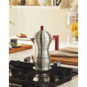 Alessi MDL02/1 R Pulcina Caffettiera espresso Alluminio-Rosso 1 Tazza ambientazione