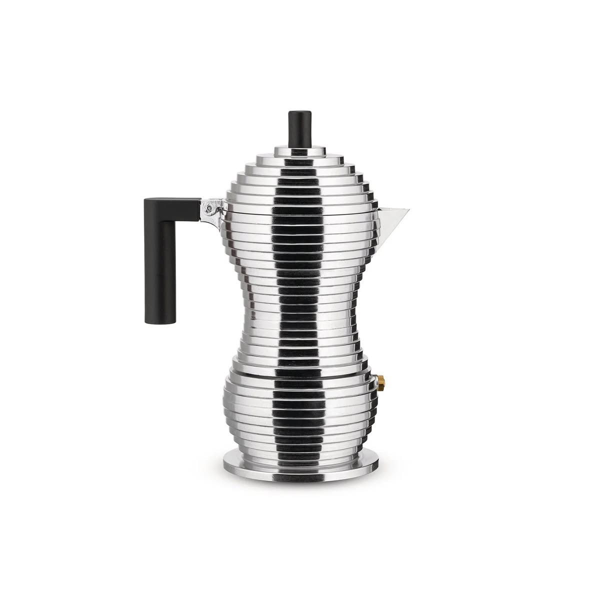 Alessi MDL02/3BFM Pulcina Caffettiera espresso Alluminio-Nero 3 Tazze Induzione
