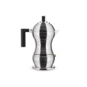 Alessi MDL02/3BFM Pulcina Caffettiera espresso Alluminio-Nero 3 Tazze Induzione vista