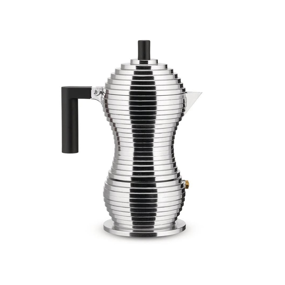 Alessi MDL02/6 B Pulcina Caffettiera espresso Alluminio-Nero 6 Tazze