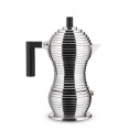 Alessi MDL02/6BFM Pulcina Caffettiera espresso Induzione Alluminio-Nero 6 Tazze vista
