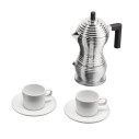 Alessi MDL02BSET Alessi & Coffee Set Pulcina Induzione con 2 tazze da caffè vista