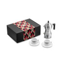 Alessi MDL02BSET Alessi & Coffee Set Pulcina Induzione con 2 tazze da caffè dettaglio