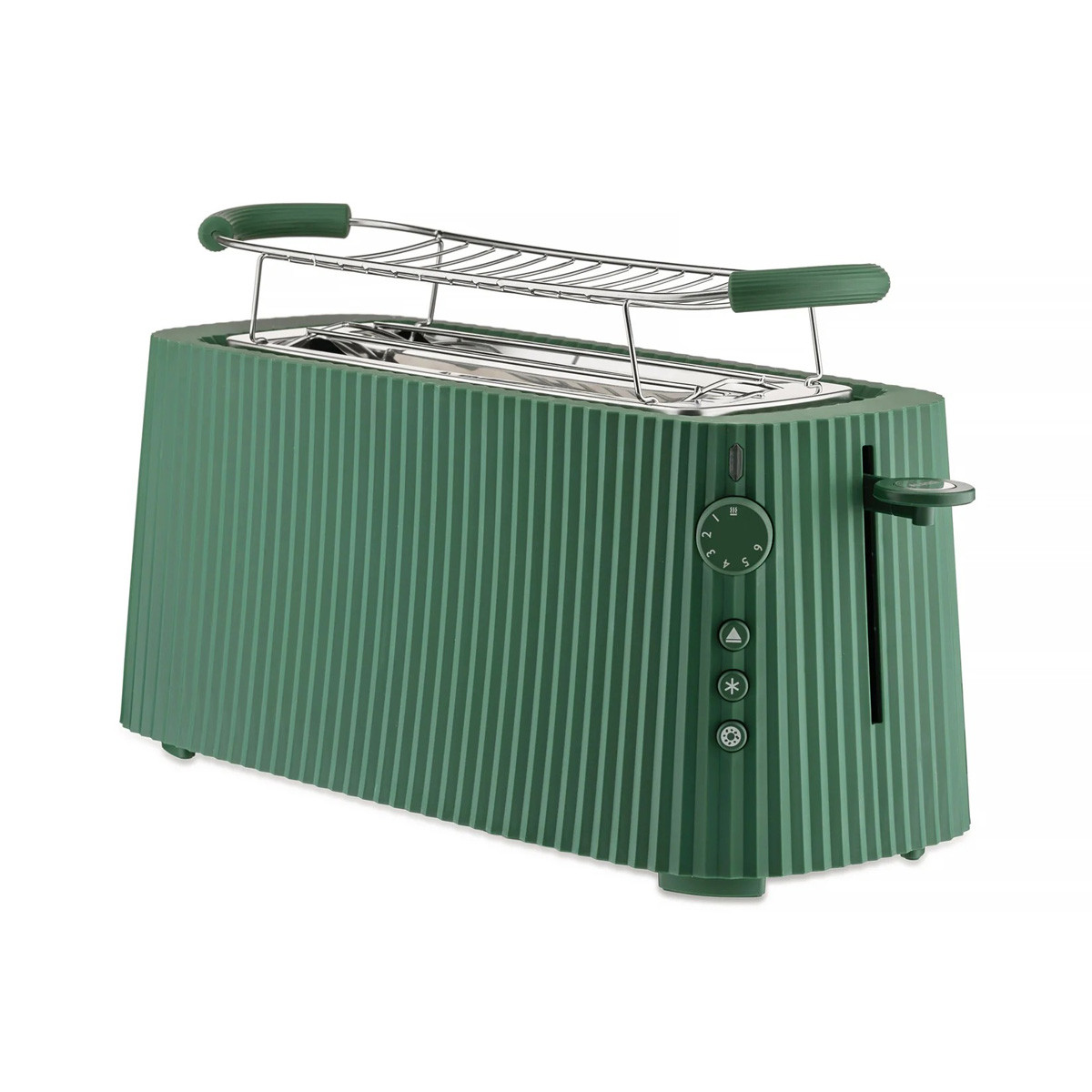 Alessi Plissè MDL15 GR Tostapane a doppio scomparto lungo Verde